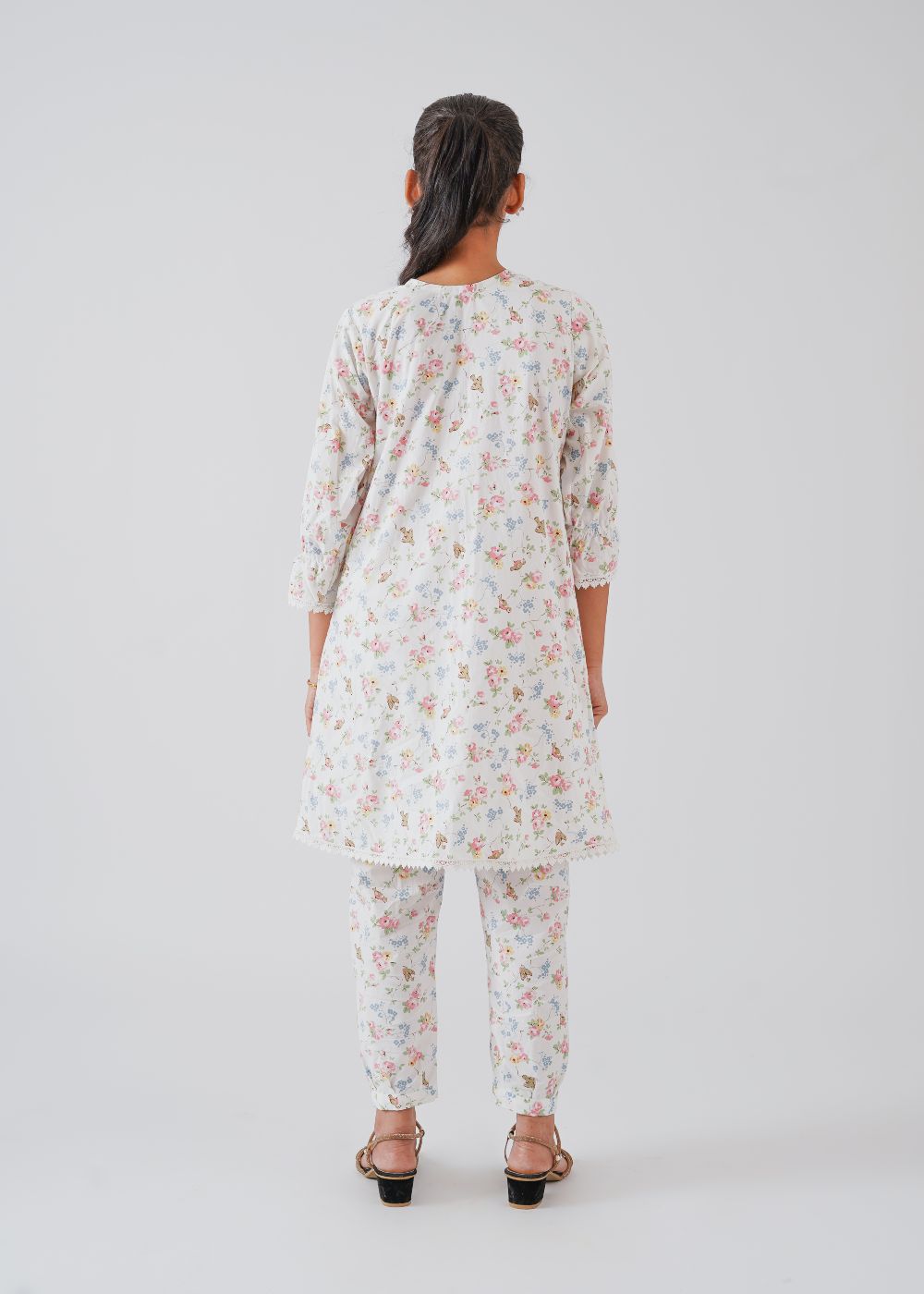 White Floral Printed Co-ord Set