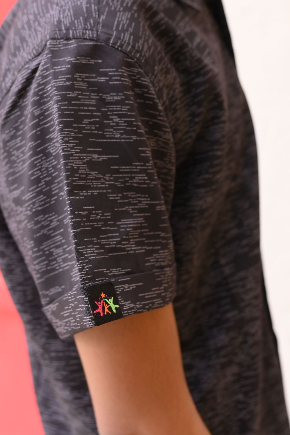 Black Printed Half Sleeves Shirt