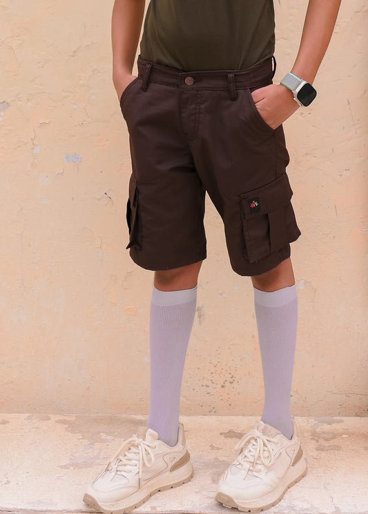 Dark Brown Cargo Shorts