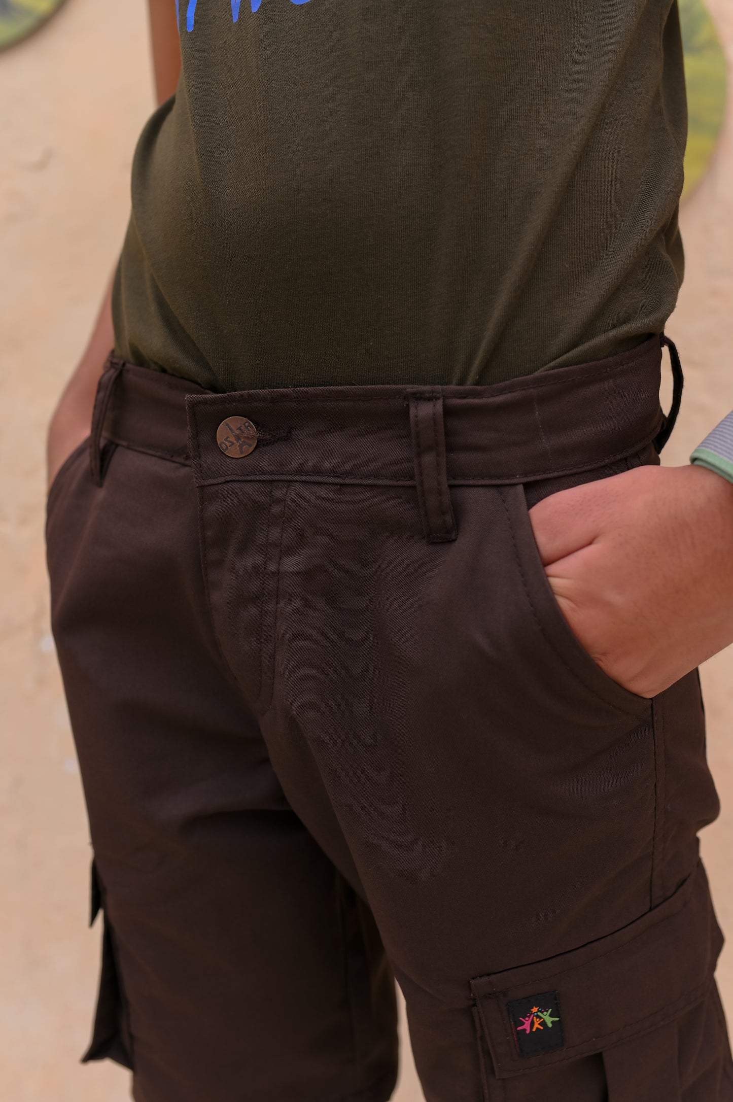 Dark Brown Cargo Shorts