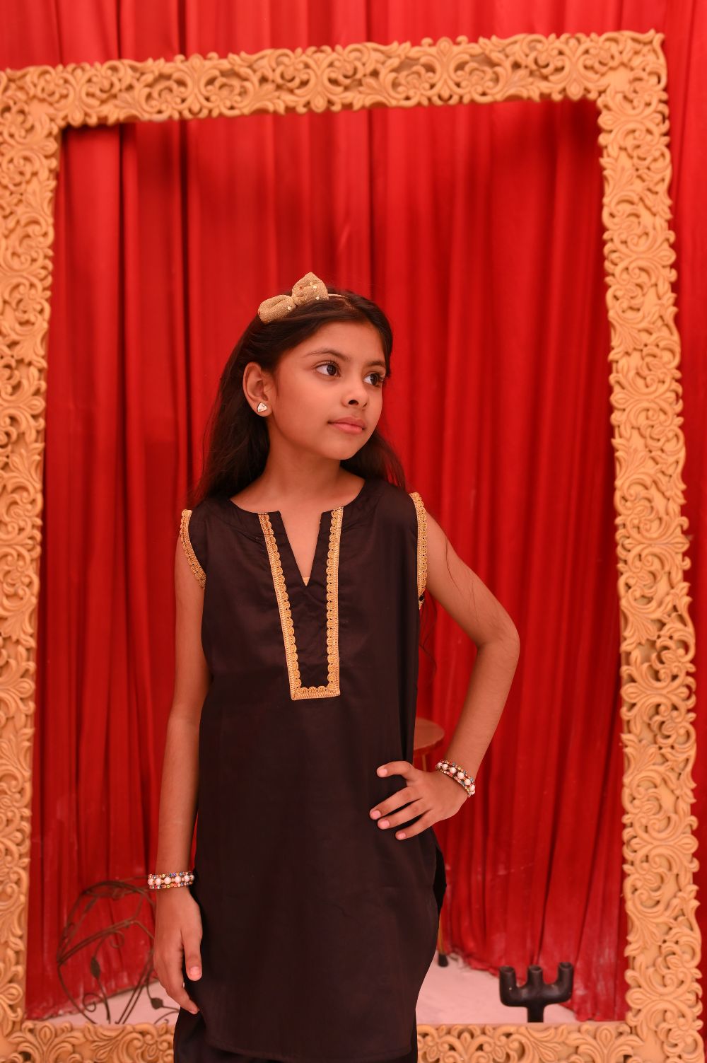 Black Shirt & Farshi Shalwar Set