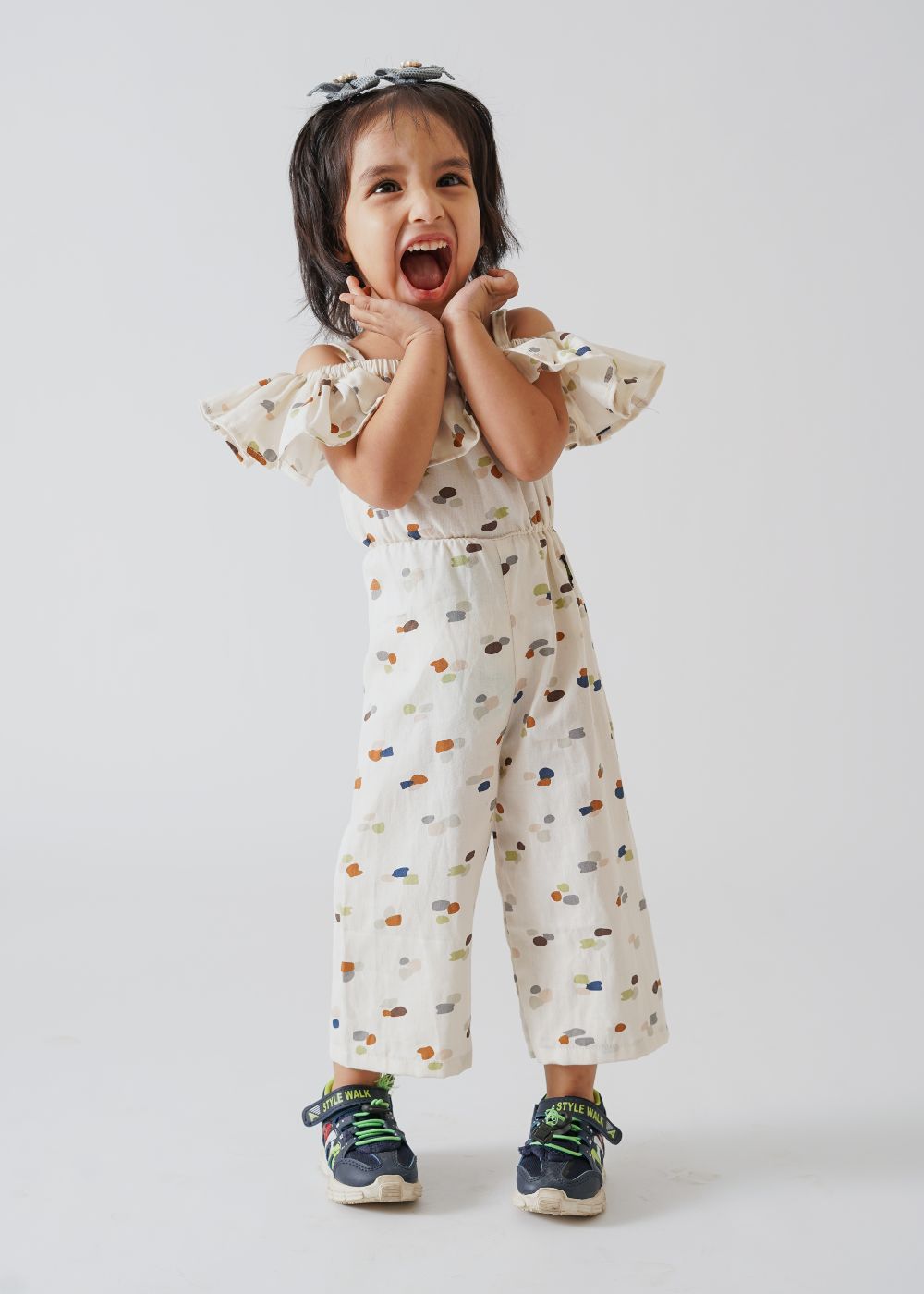 White Dotted Jumpsuit