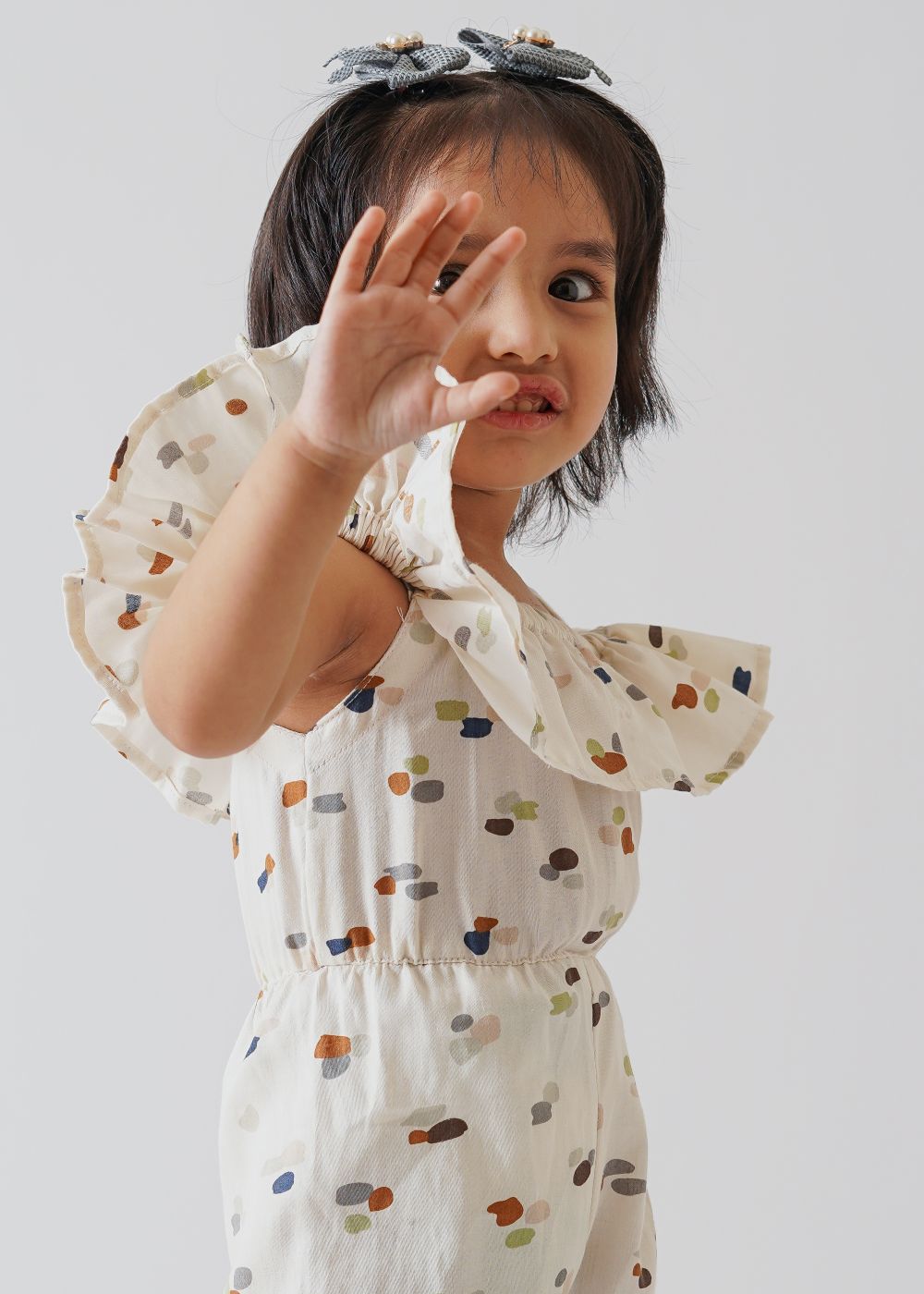 White Dotted Jumpsuit