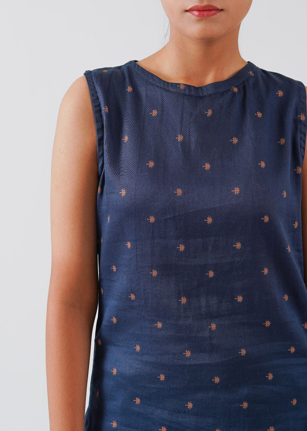 Navy Blue Shirt & Palazzo Set
