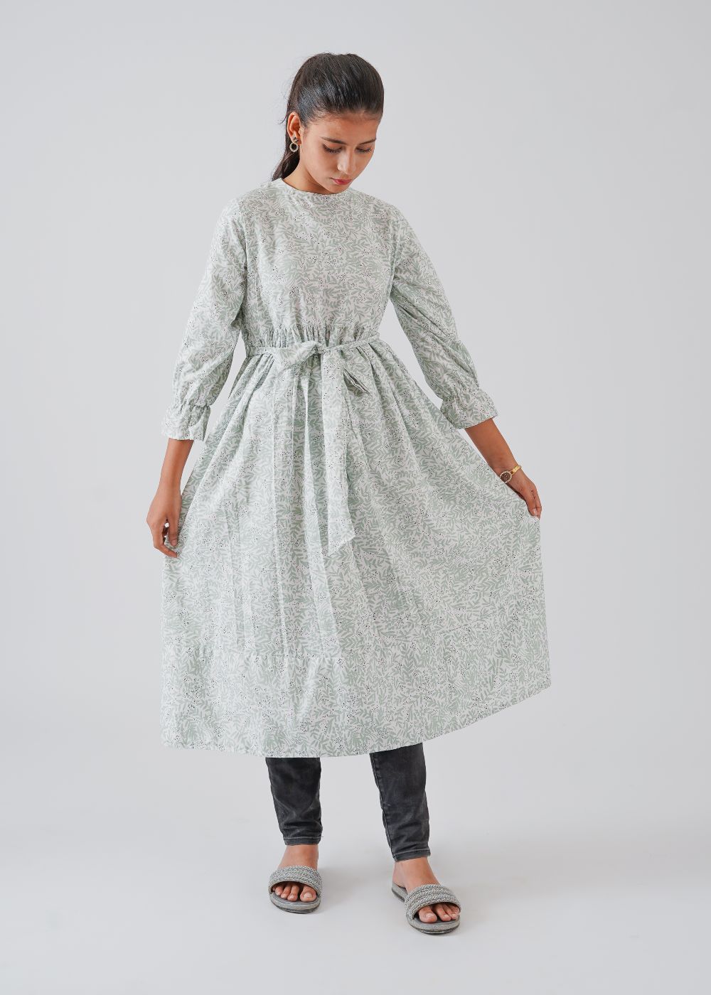Mint Green Printed Maxi